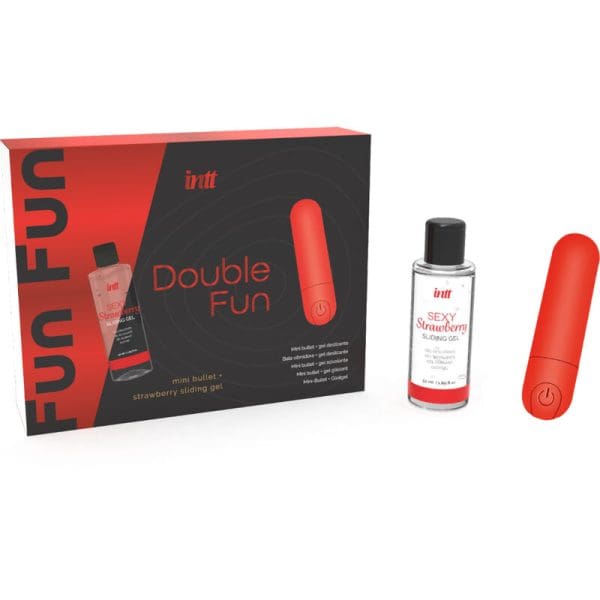 INTT RELEASES - DOUBLE FUN KIT WITH VIBRATING BULLET AND STRAWBERRY MASSAGE GEL 3